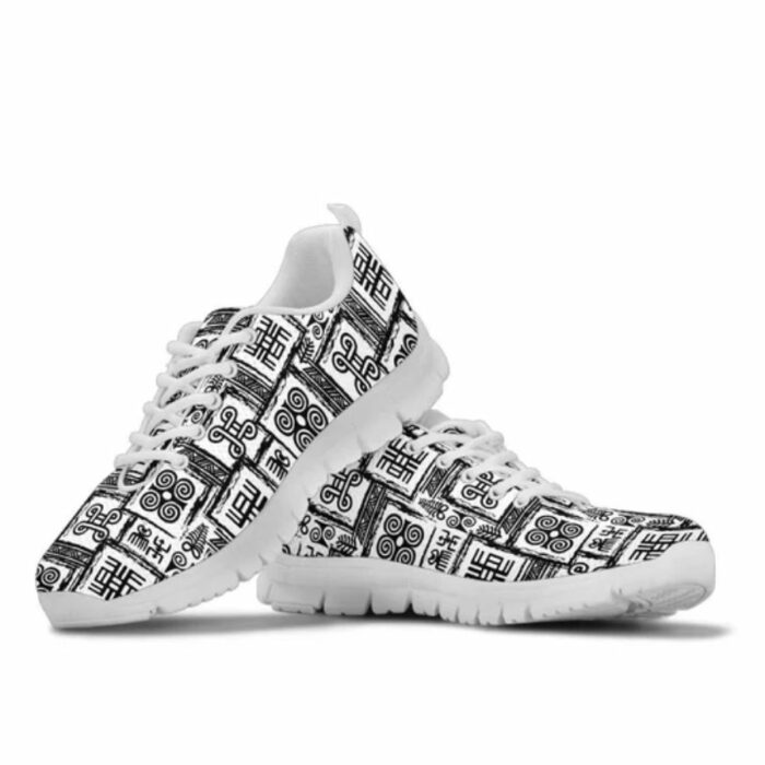 Black White Adinkra Sneakers