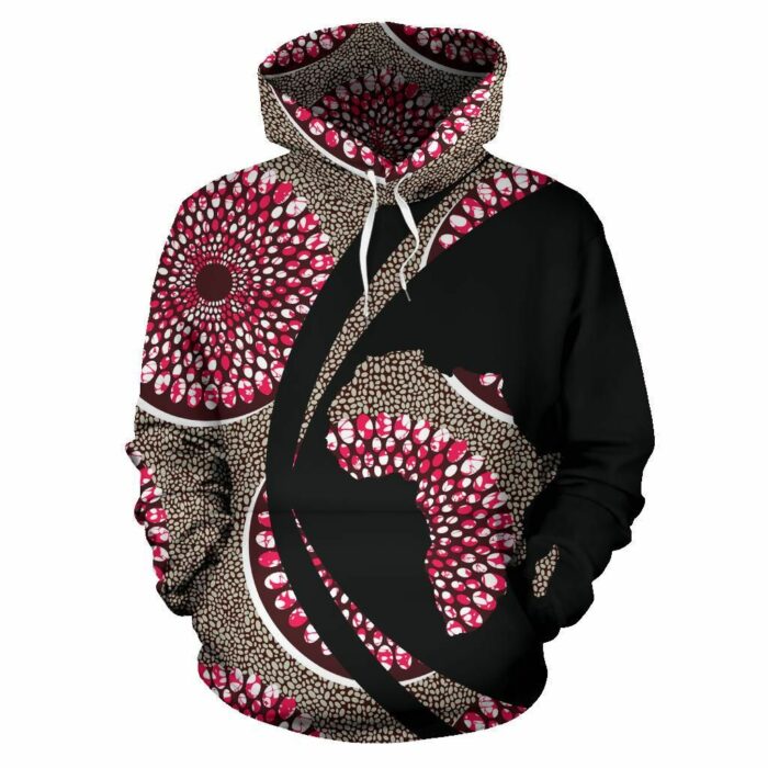 African Hoodie – Ankara Cloth Reborn Nsubra Circle Style Hoodie