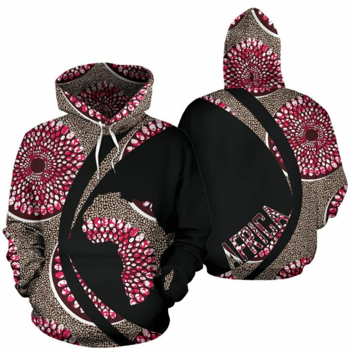 African Hoodie – Ankara Cloth Reborn Nsubra Circle Style Hoodie