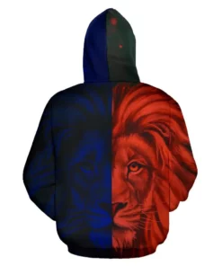 African Hoodie - Africa King Of The Animal Lion Red Hoodie