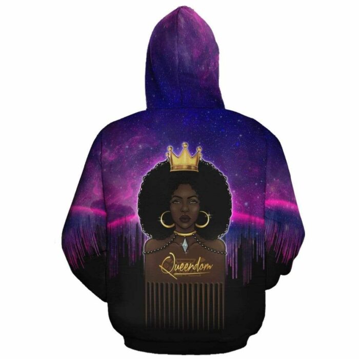African Hoodie – Afro Comb Galaxy Fleece All-over Hoodie