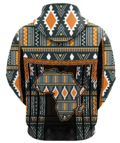 African Hoodie - Ashanti Geometric Kente Hoodie