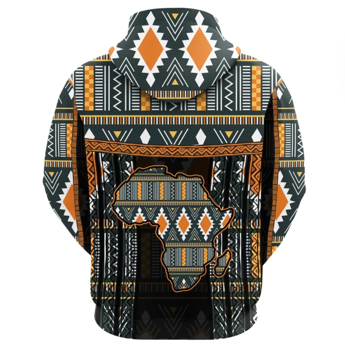 African Hoodie – Ashanti Geometric Kente Hoodie