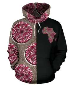 African Hoodie - Ankara Cloth - Reborn Nsubra The Half JR Hoodie