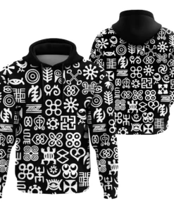 African Hoodie – Mix Adinkra Hoodie