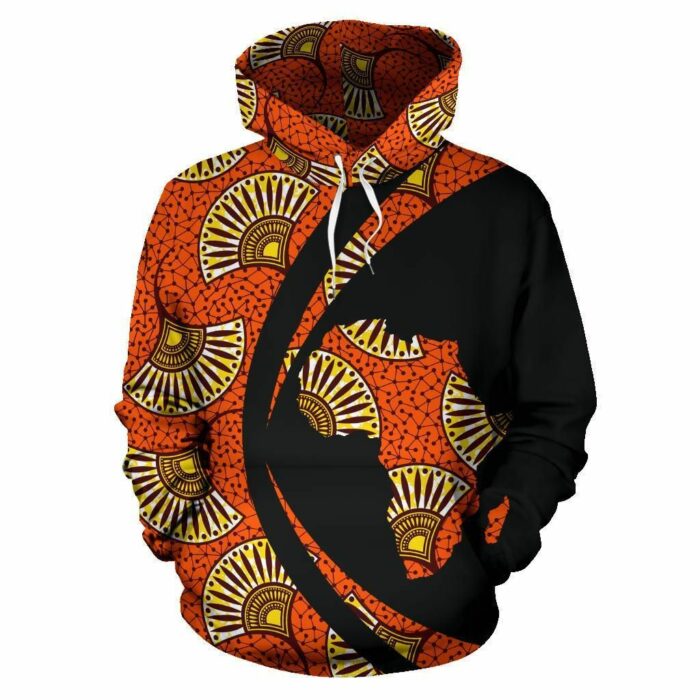 African Hoodie – Ankara Cloth African Flora Circle Style Hoodie