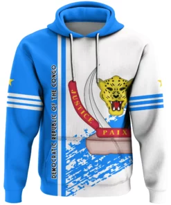 African Hoodie – Democratic Republic Of The Congo Quarter Style...