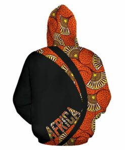 African Hoodie - Ankara Cloth African Flora Circle Style Hoodie