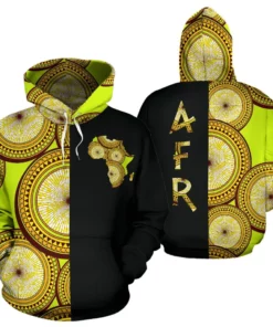 African Hoodie – Ankara Cloth Circle Motif The Half Hoodie