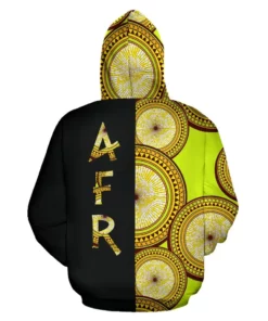 African Hoodie - Ankara Cloth Circle Motif The Half Hoodie