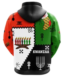 African Hoodie - Kwanzaa Christmas Style Hoodie