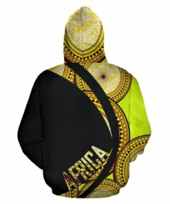 African Hoodie - Ankara Cloth Circle Motif Circle Style Hoodie