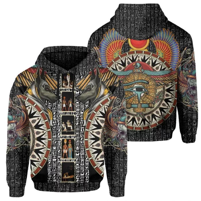 African Hoodie – Egypt Anubis Scarab Egyptian Hoodie