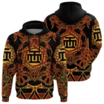 African Hoodie – Ankara Cloth Circle Motif Circle Style Hoodie