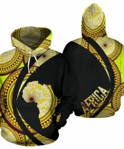 African Hoodie – Ankara Cloth Circle Motif Circle Style Hoodie