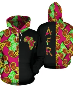 African Hoodie – Ankara Cloth Chain Riddle The Half Hoodie