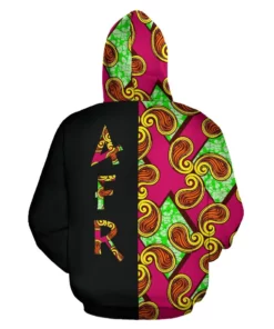 African Hoodie - Ankara Cloth Chain Riddle The Half Hoodie