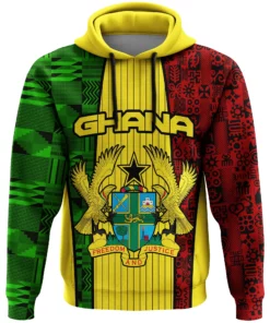 African Hoodie - Ghana Coat of Arms Hoodie