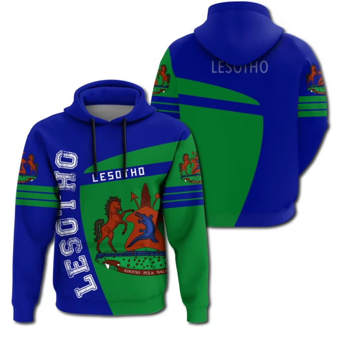 African Hoodie – Lesotho Hoodie Sport Premium Hoodie