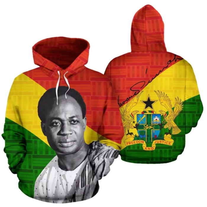 African Hoodie – Ghana Kwame Nkrumah Signature Hoodie