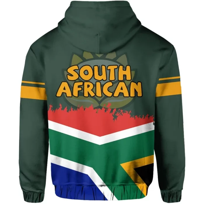 African Hoodie – South Africa Flag Springbok Hoodie