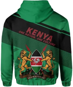 African Hoodie - Kenya Flag Motto Limited Style Hoodie