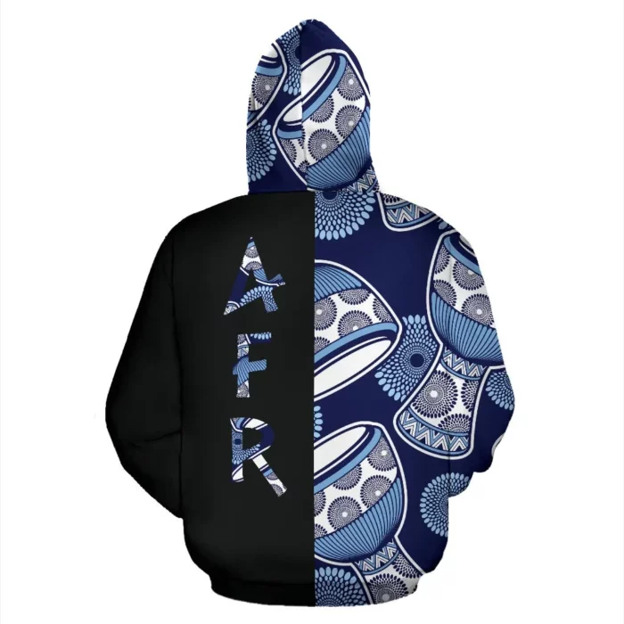 African Hoodie – Ankara Cloth Djembe The Half Hoodie
