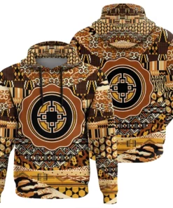 African Hoodie – Dame Dame Adinkra Leo Style Hoodie