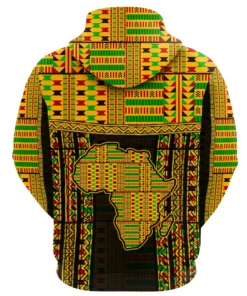 African Hoodie - Weaver Combined Kente Hoodie