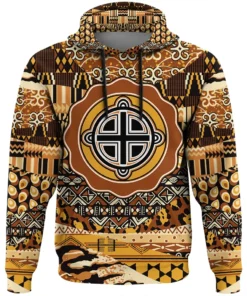 African Hoodie - Ohene Kra Adinkra Leo Style Hoodie