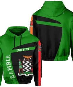 African Hoodie – Zambia Sport Premium Style Hoodie