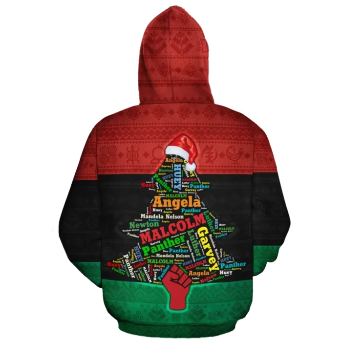 African Hoodie – BLM Christmas Black Power Hoodie