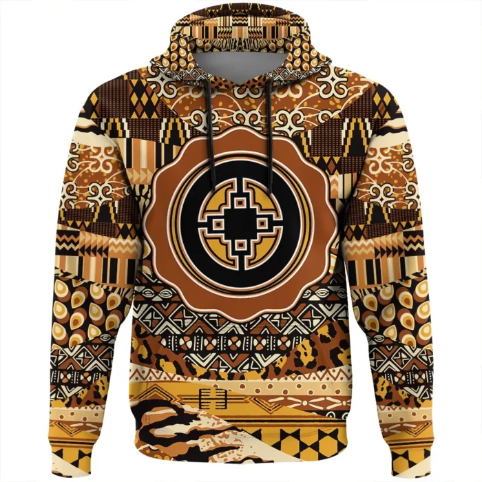 African Hoodie – Dame Dame Adinkra Leo Style Hoodie