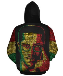 African Hoodie - BLM Malcolm X Typo Hoodie