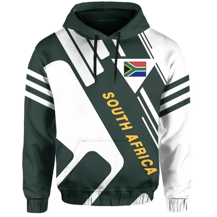 African Hoodie – South Africa Springbok KT Rolster Style Hoodie