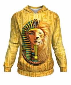 African Hoodie – Royalty (Lion Pharaoh) Fleece All-over Hoodie