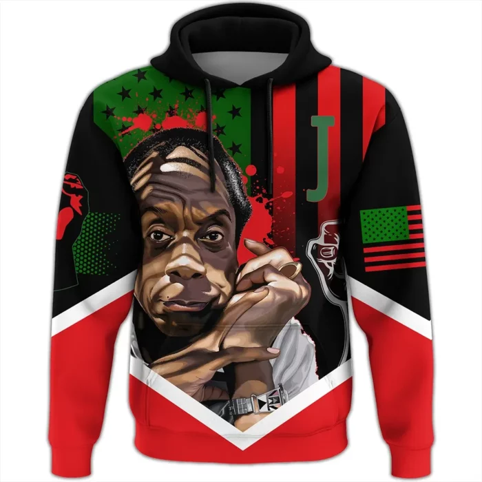 African Hoodie – African American Flag James Baldwin Hoodie7 Hoodie