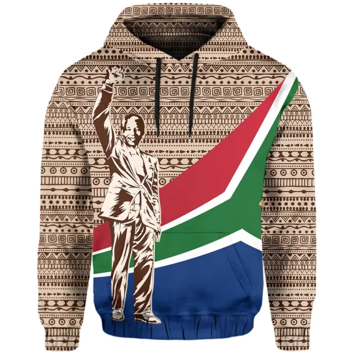 African Hoodie – Nelson Mandela South Africa Flag Hoodie