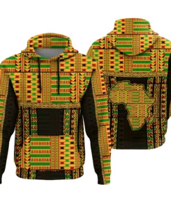 African Hoodie – Weaver Combined Kente Hoodie