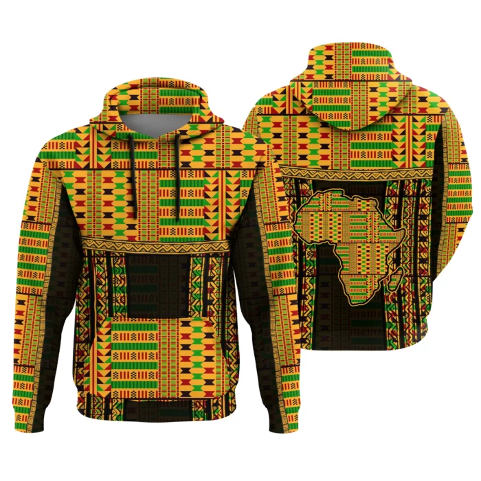 African Hoodie – Weaver Combined Kente Hoodie