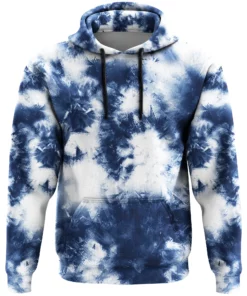 African Hoodie - Deep Blue Tie Dye Hoodie