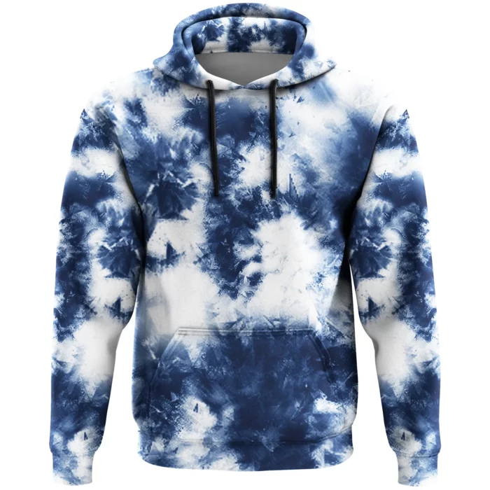 African Hoodie – Deep Blue Tie Dye Hoodie