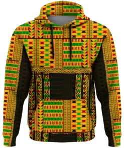 African Hoodie - Weaver Combined Kente Hoodie