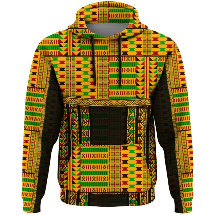 African Hoodie – Weaver Combined Kente Hoodie