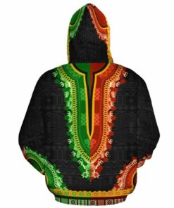 African Hoodie - Printed Dashiki Half 3 Hoodie