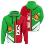 African Hoodie – Burkina Faso Coat Of Arms Spaint Style Hoodie