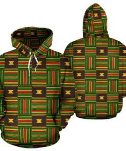 African Hoodie – Kente Ghanaian Pattern Hoodie