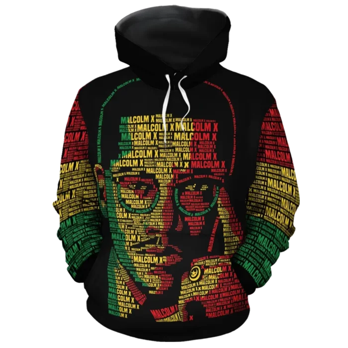 African Hoodie – BLM Malcolm X Typo Hoodie