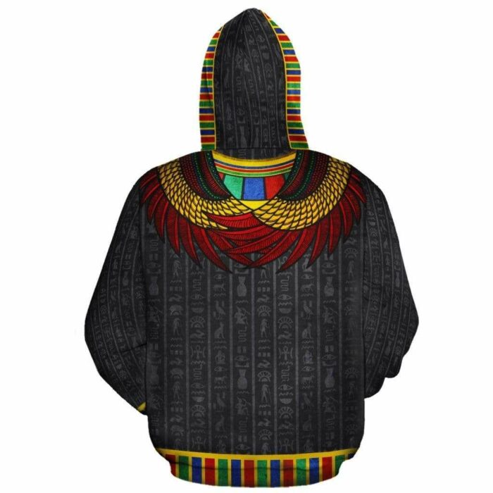 African Hoodie – God Horus Black Fleece All-over Hoodie