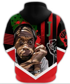 African Hoodie - African American Flag James Baldwin Hoodie7 Hoodie